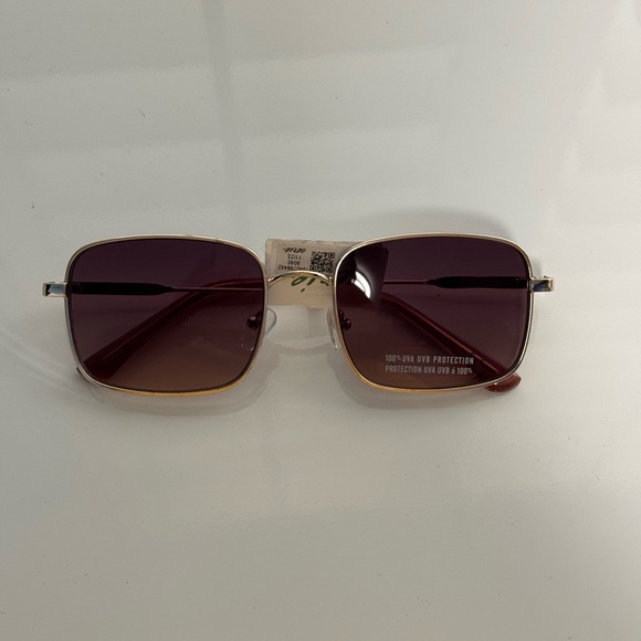 aerie Gold Frame Sunglasses with Brown Lenses - Picture 2 of 13